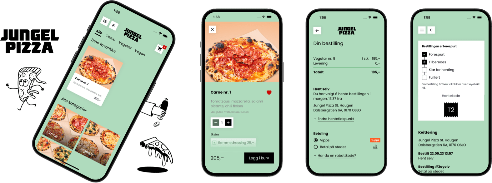 Jungel Pizza App Screenshots